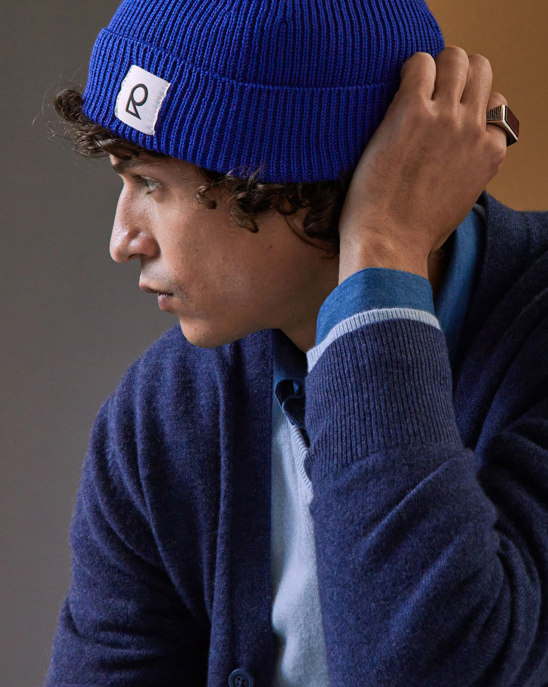 Bonnet en laine mérinos unisexe | Bleu