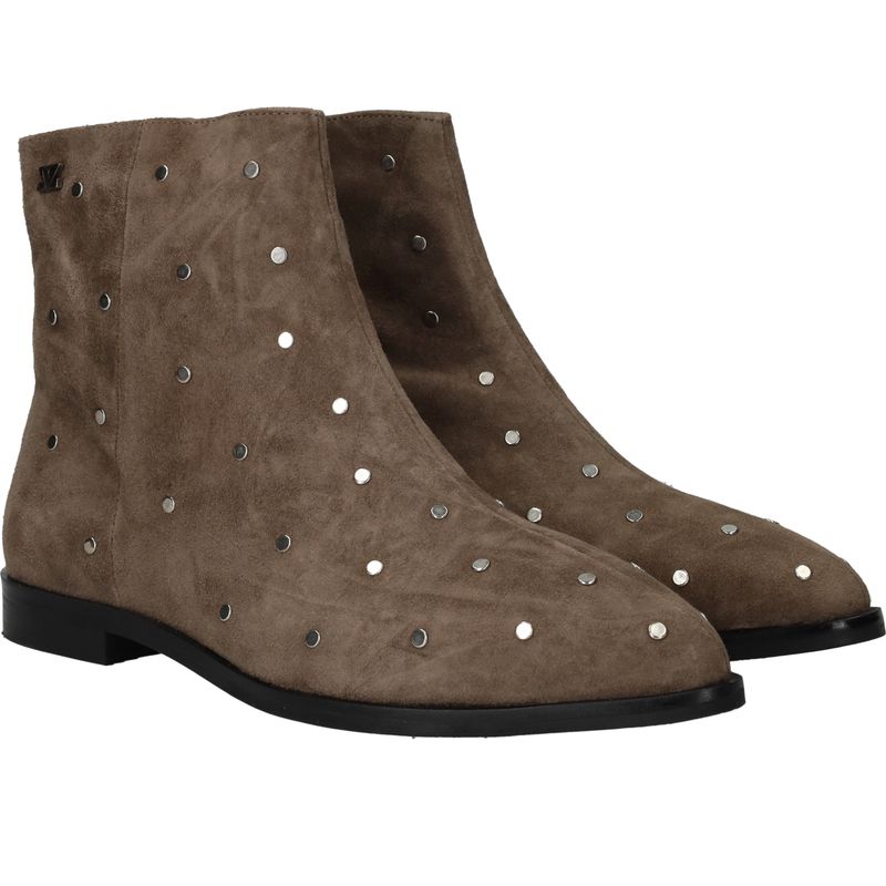 Lazamani Danka Enkellaarsjes Taupe Dames