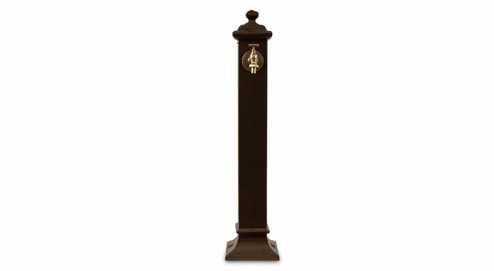 Fontaine de jardin métal marron 18.5x18.5x85.5cm