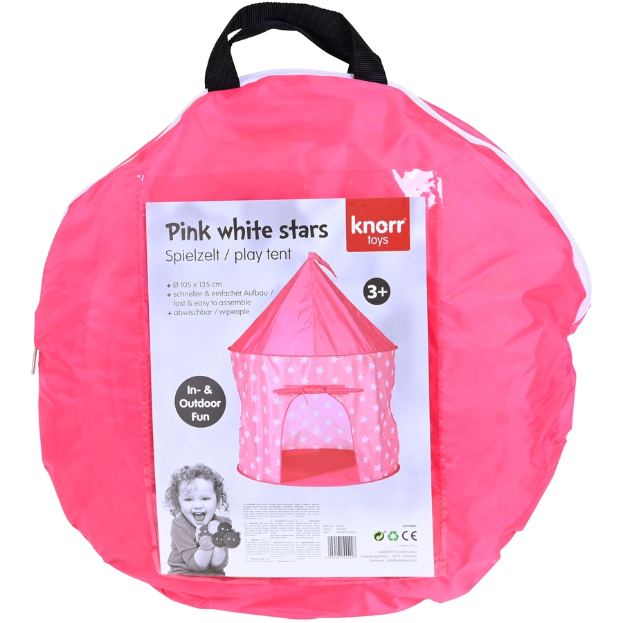 knorr toys® Spielzelt Pink white stars rosa