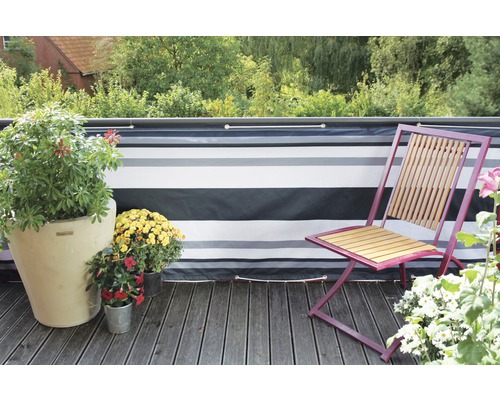 Balkonoverkapping 90 x 500 cm grijs/antraciet
