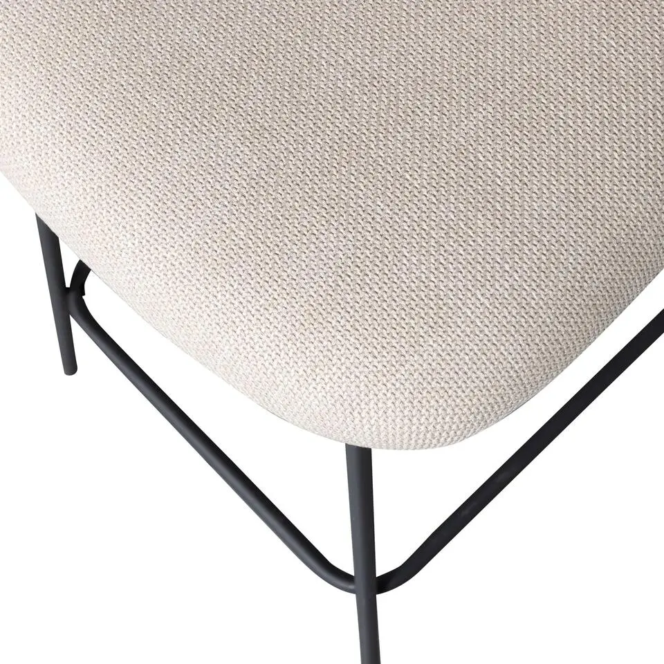 WOOOD Kjeld Barstoelen - Polyester - Naturel - Set van 2