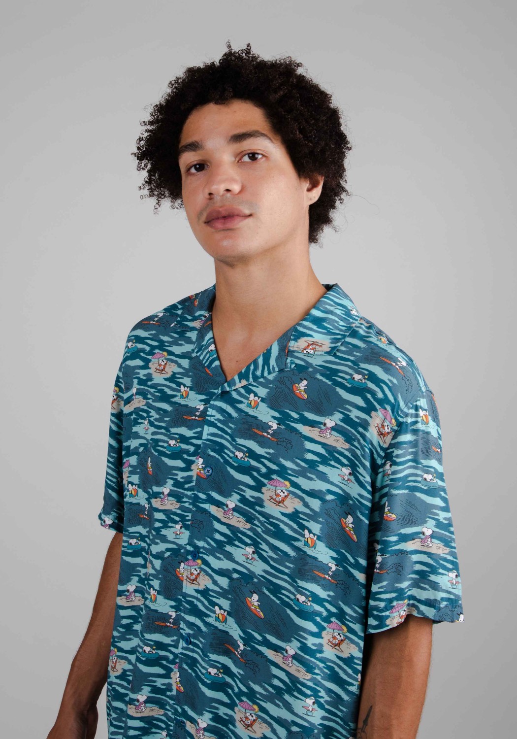 Brava Fabrics Hawaii-Hemd Peanuts Coast Aloha Shirt Ocean