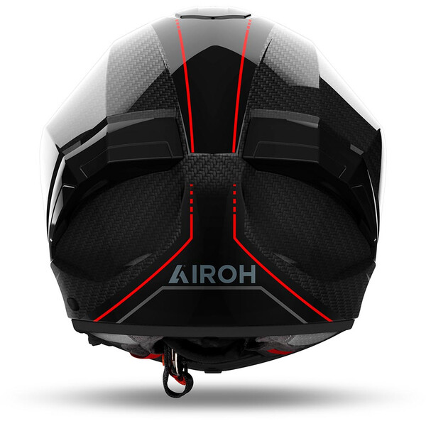 Airoh - Casque Matryx Carbon Stylish Carbone / Rouge / Brillant