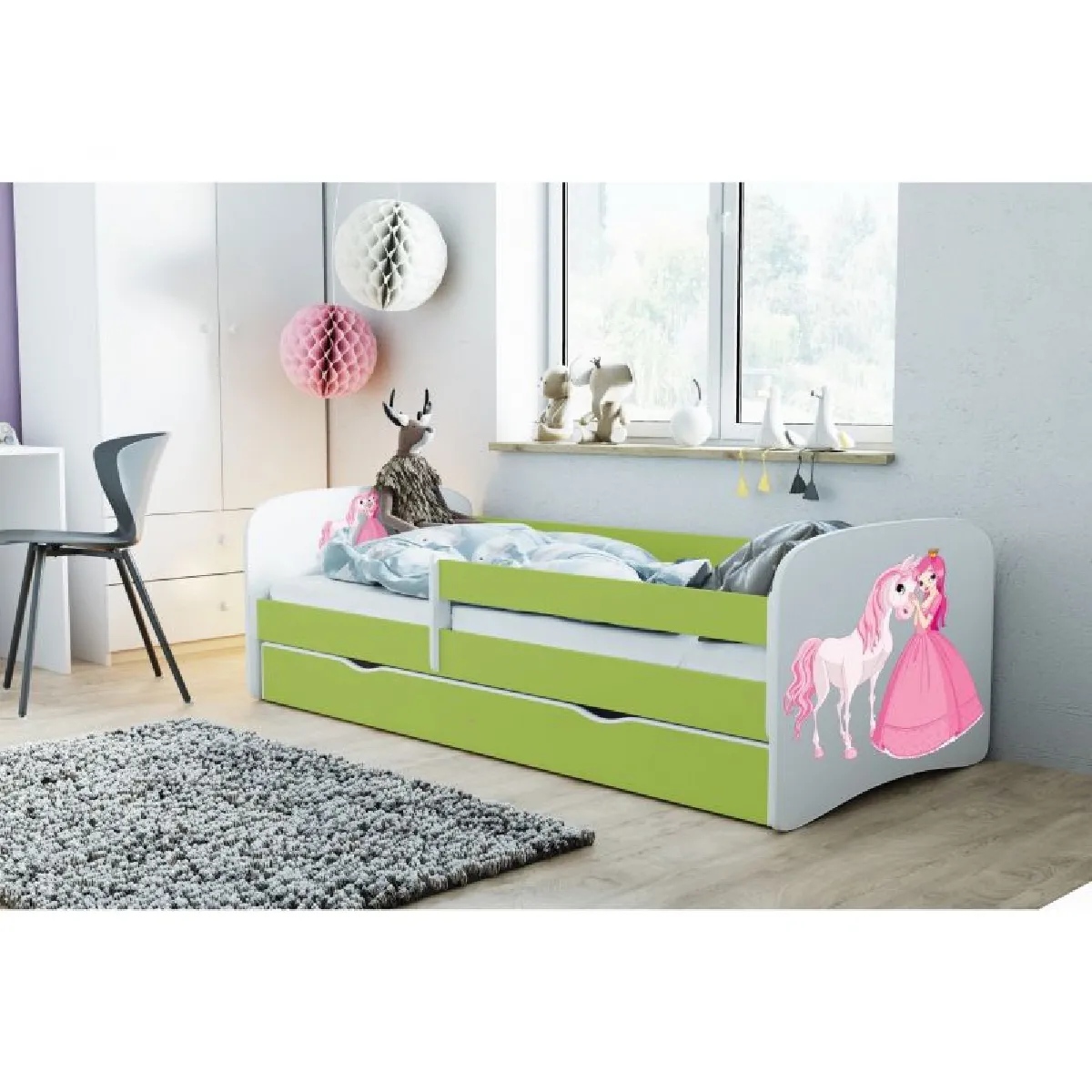 Lit Babydreams princesse vert 140x70 cm