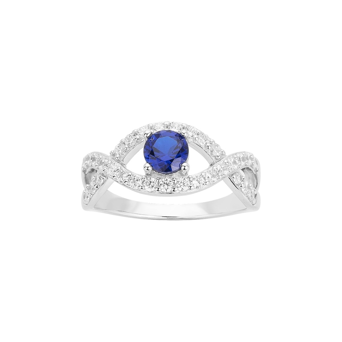 Bague en Argent avec spinelle bleu saphir