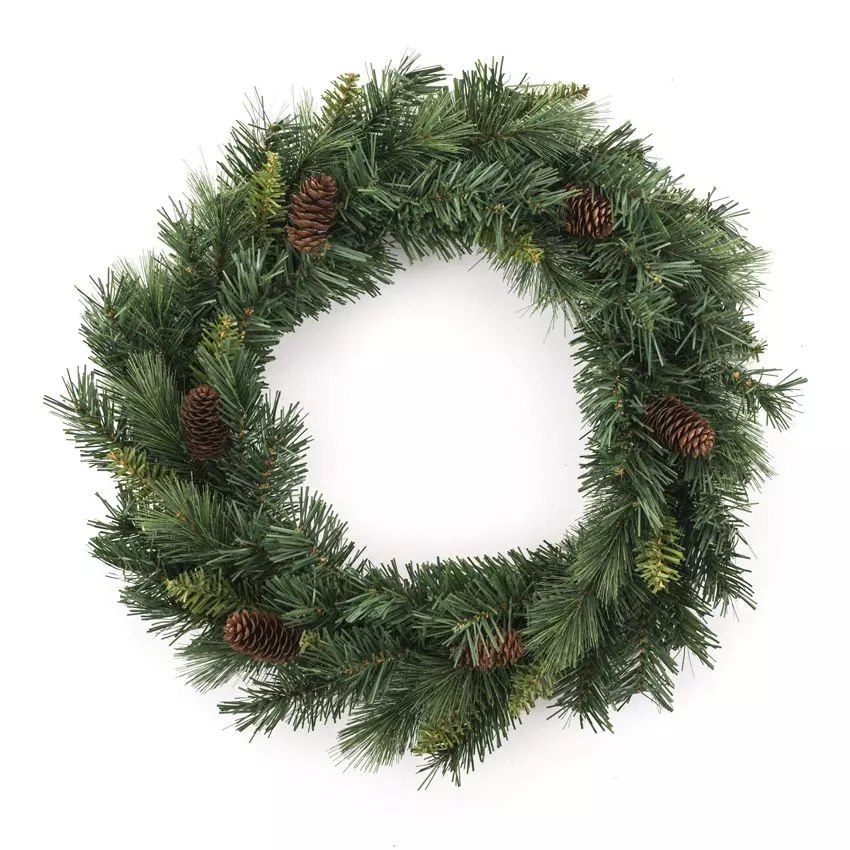 Couronne de Noël (D40 cm) Nature Majestic Vert