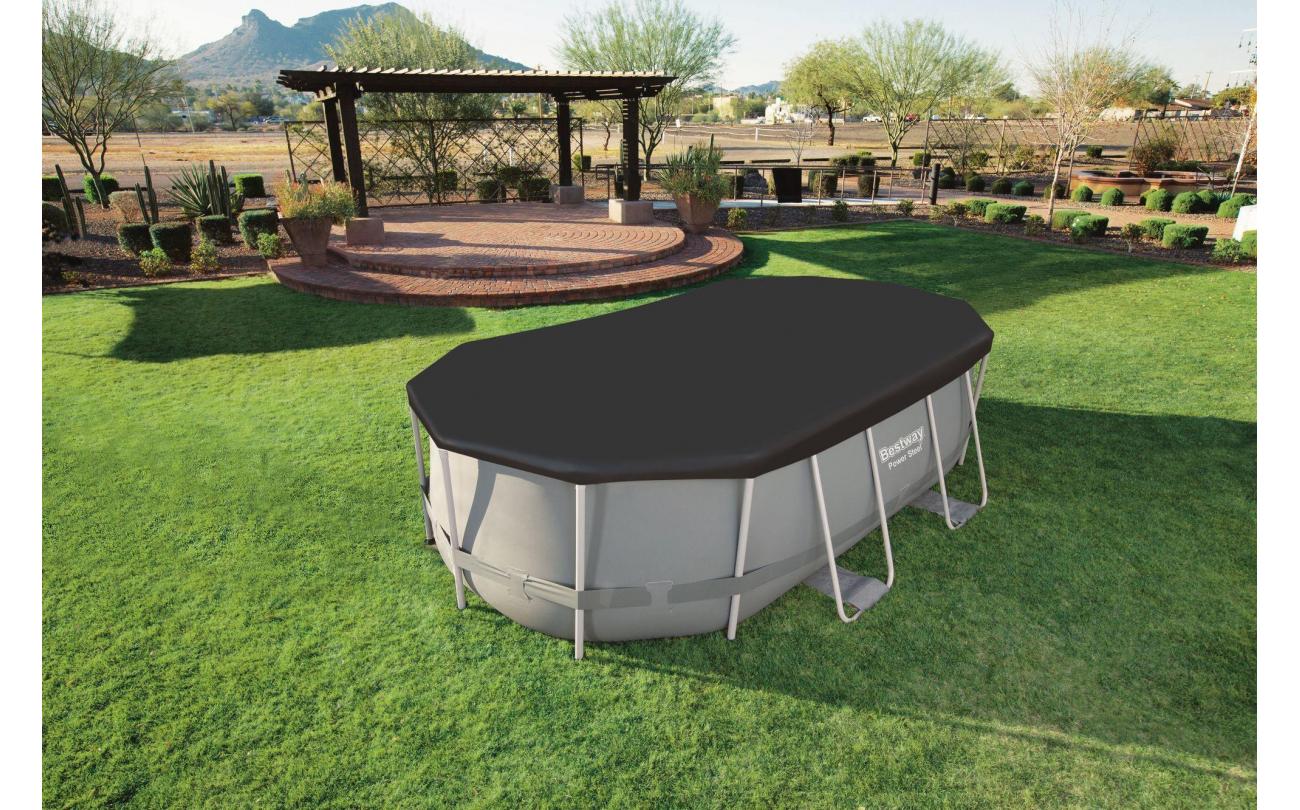 Dekzeil 427x250cm Power Steel Oval Pool