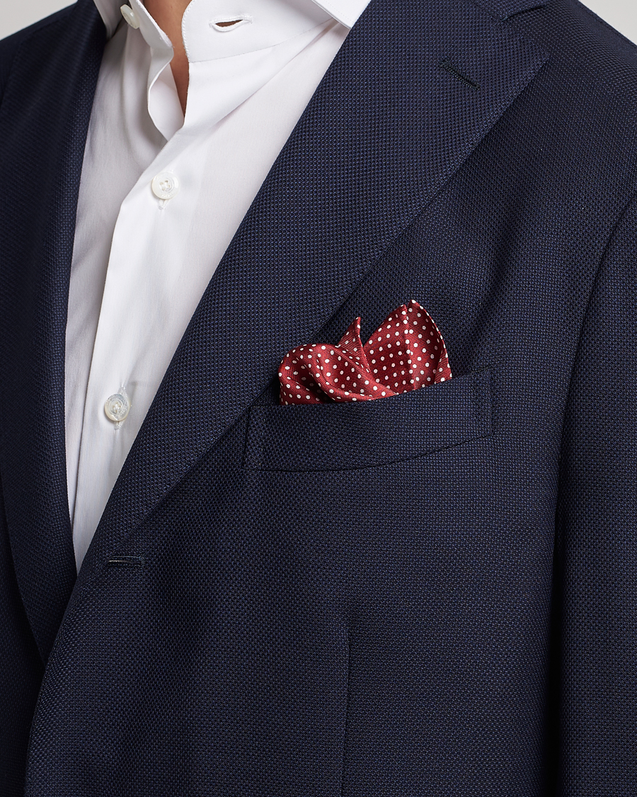 Amanda Christensen Handkerchief Dot Silk Wine Red