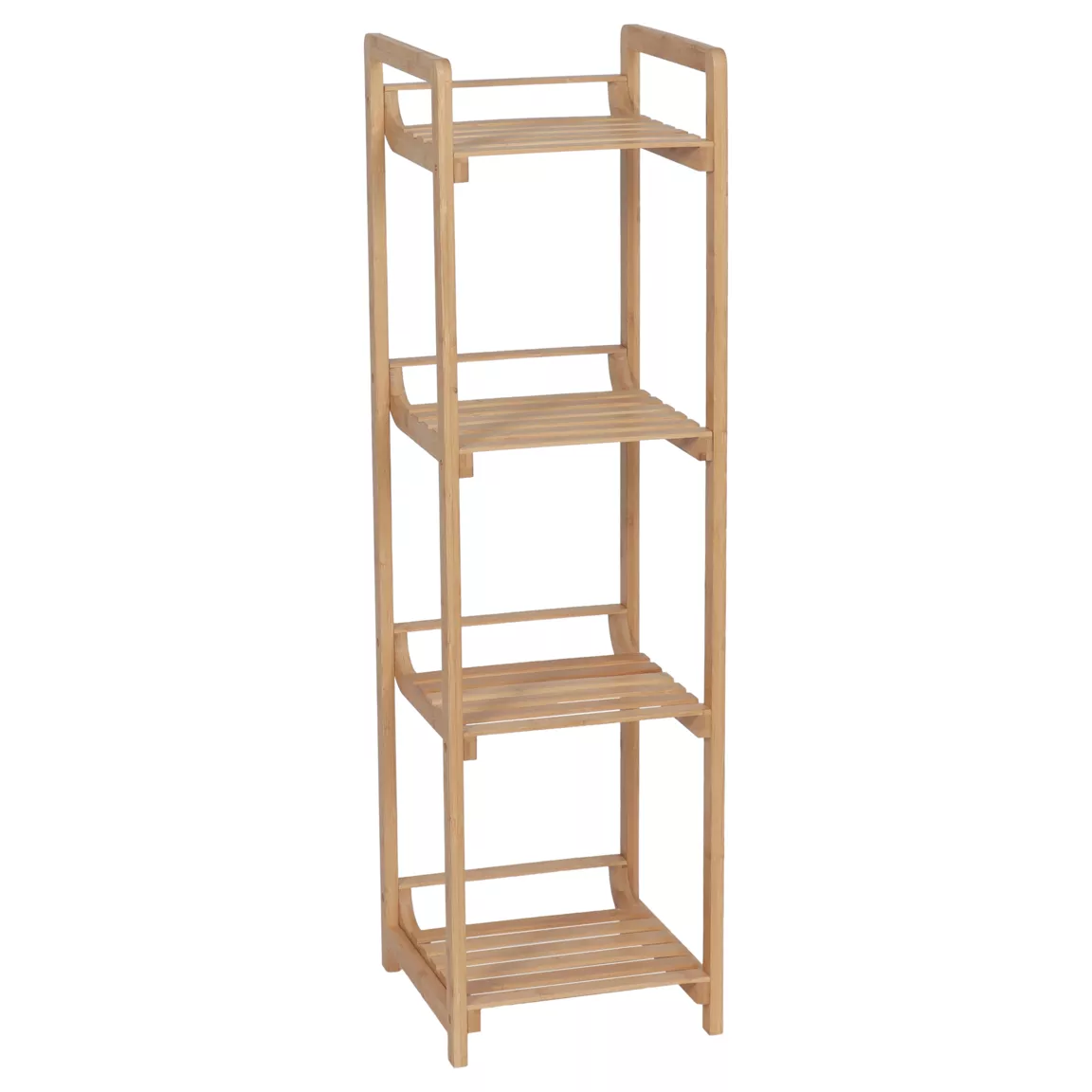 Meuble rangement bambou 4 étagères (30 x H104 cm) Harmonie Naturel