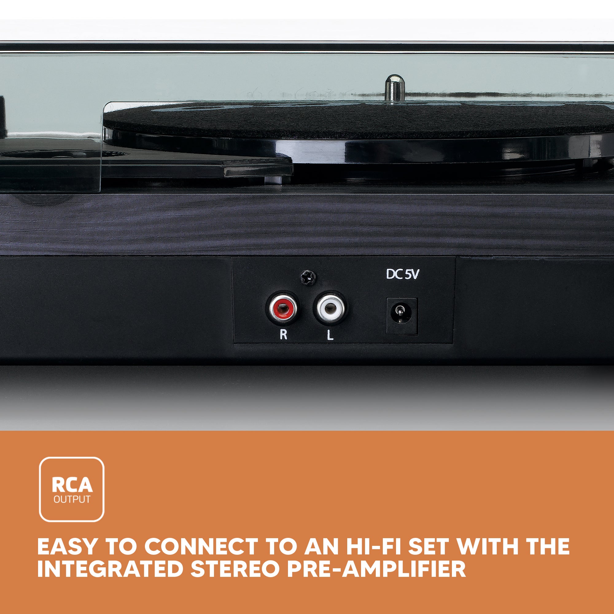 Lenco LS-10BK zwarte platenspeler met ingebouwde speakers