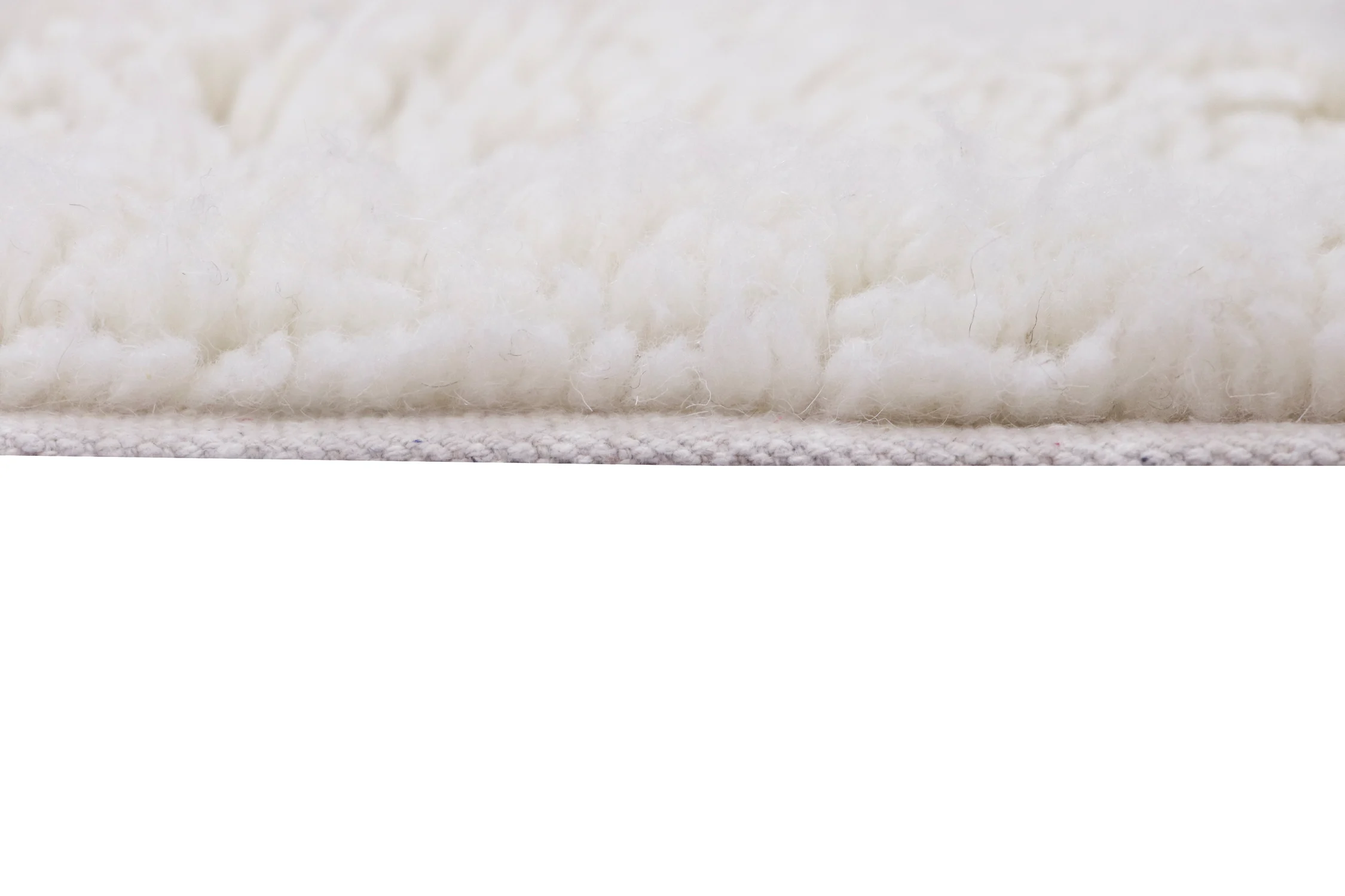 DUNES - MOUTON - Tapis rectangulaire en laine lavable | Blanc