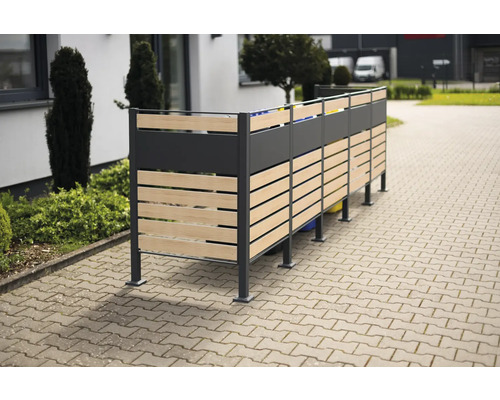 WESTMANN Planum opbergkast met 5 bakken, 410 x 90 x 120 cm, hout-antraciet