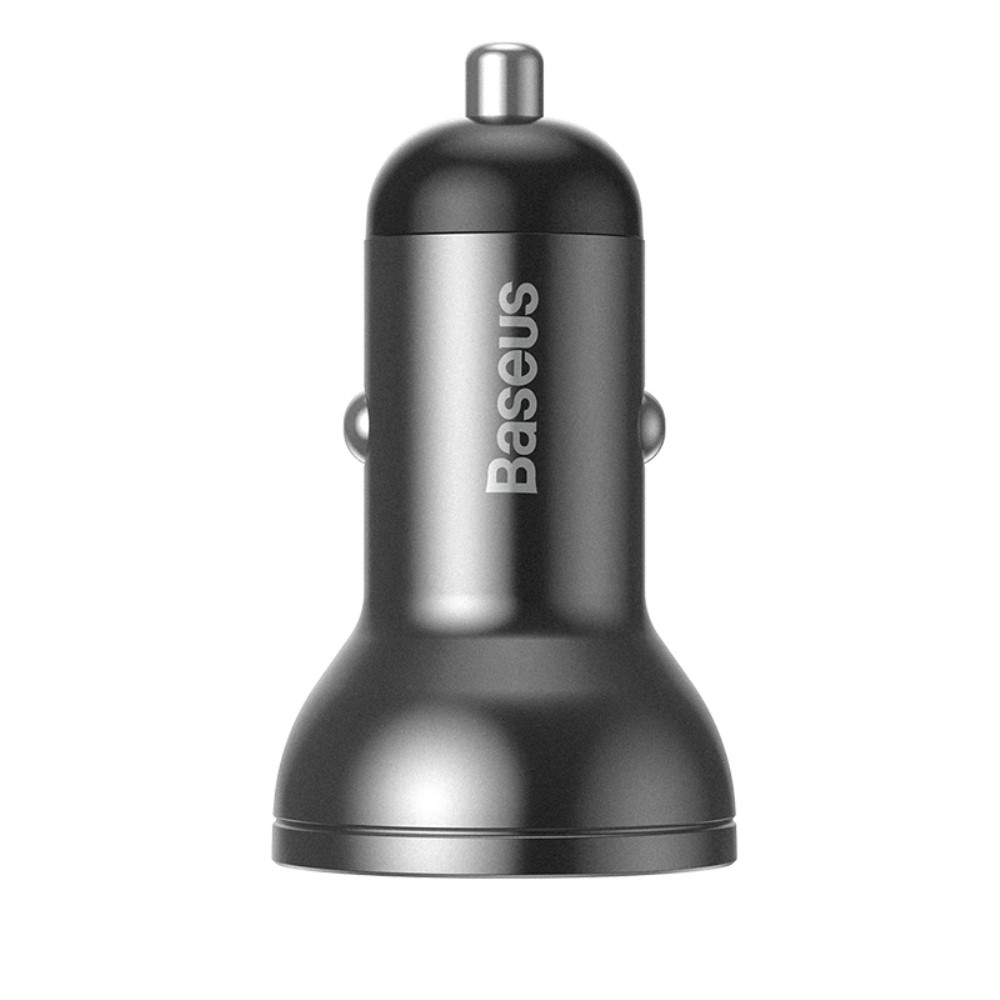 24W (4.8A) Universal Quick Charge 3.0 Dual USB Auto KFZ Ladegerät mit Digital Display - Grau