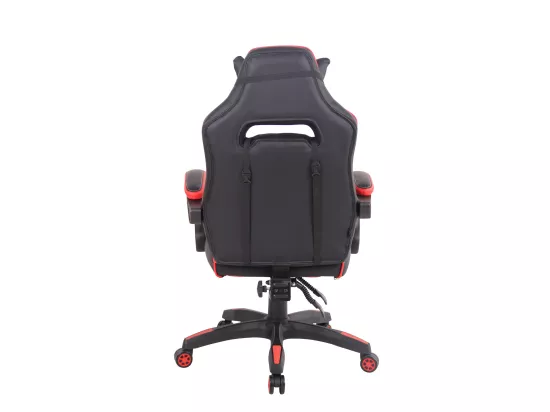 Chaise de bureau - Similicuir & Plastique - Noir / Rouge - Heat