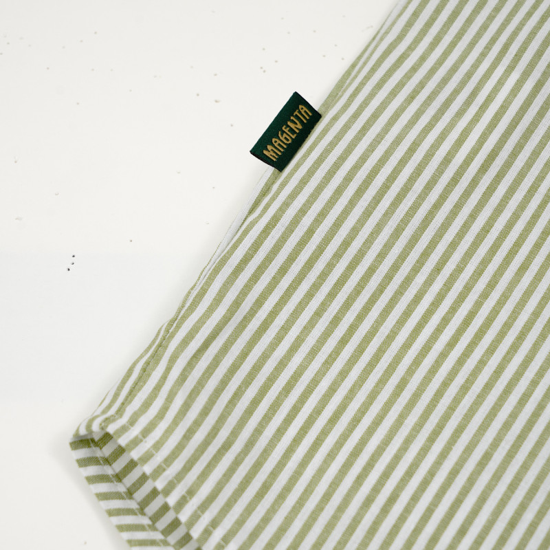 CHEMISE OXFORD À RAYURES - VERTE