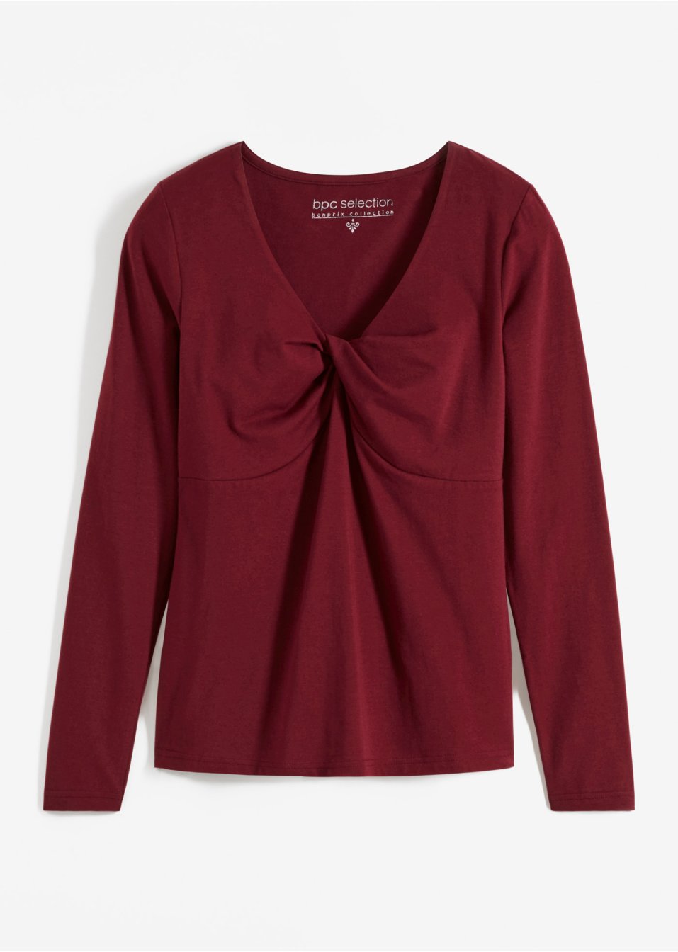 T-shirt manches longues avec détail nœud