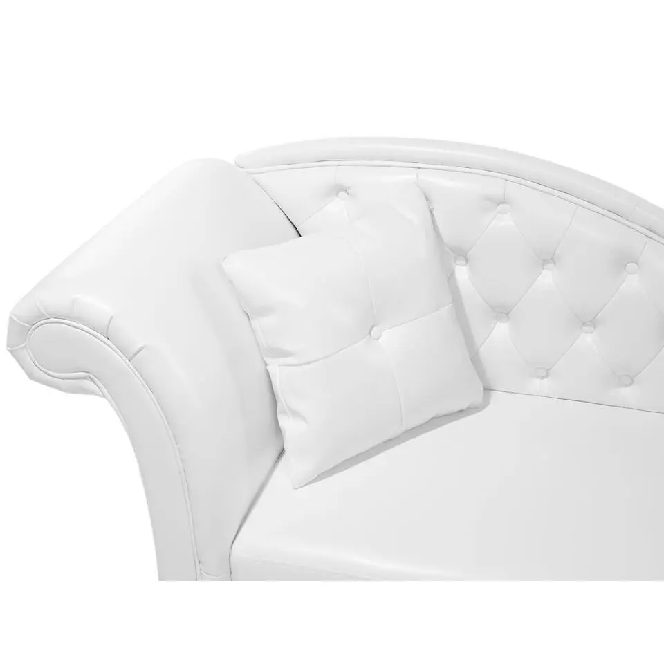 LATTES - Chaise longue - Wit - Linkerzijde - Kunstleer