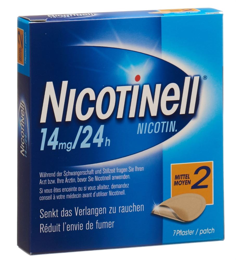 NICOTINELL 2 mittel Matrixpfl 14 mg/24h 7 Stk
