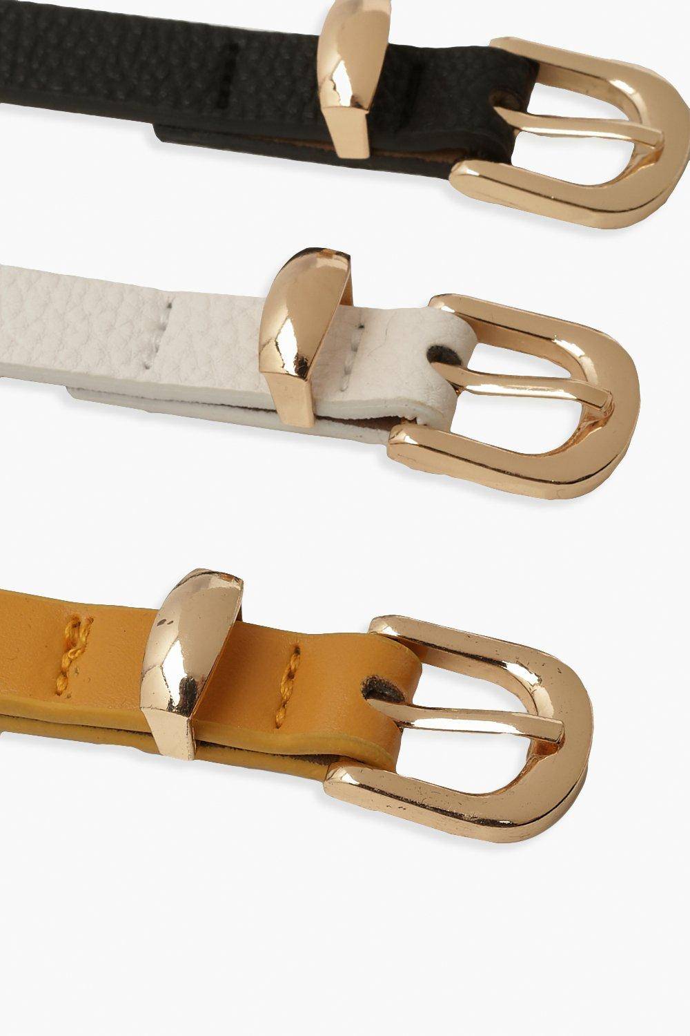 boohoo 3 Pack Skinny Belt