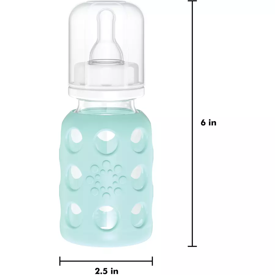 lifefactory Babyflasche aus Glas in mint 120ml