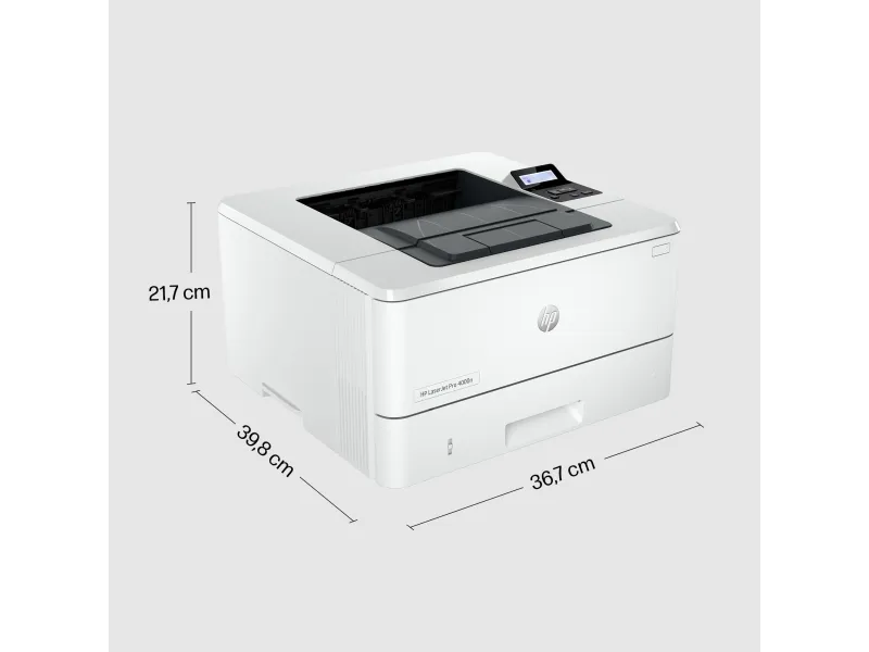 HP LaserJet Pro 4002dn - Printer - S/H - Duplex - laser - A4/Legal - 4800 x 600 dpi - op til 40 spm - kapacitet: 350 ark - USB 2.0, Gigabit LAN