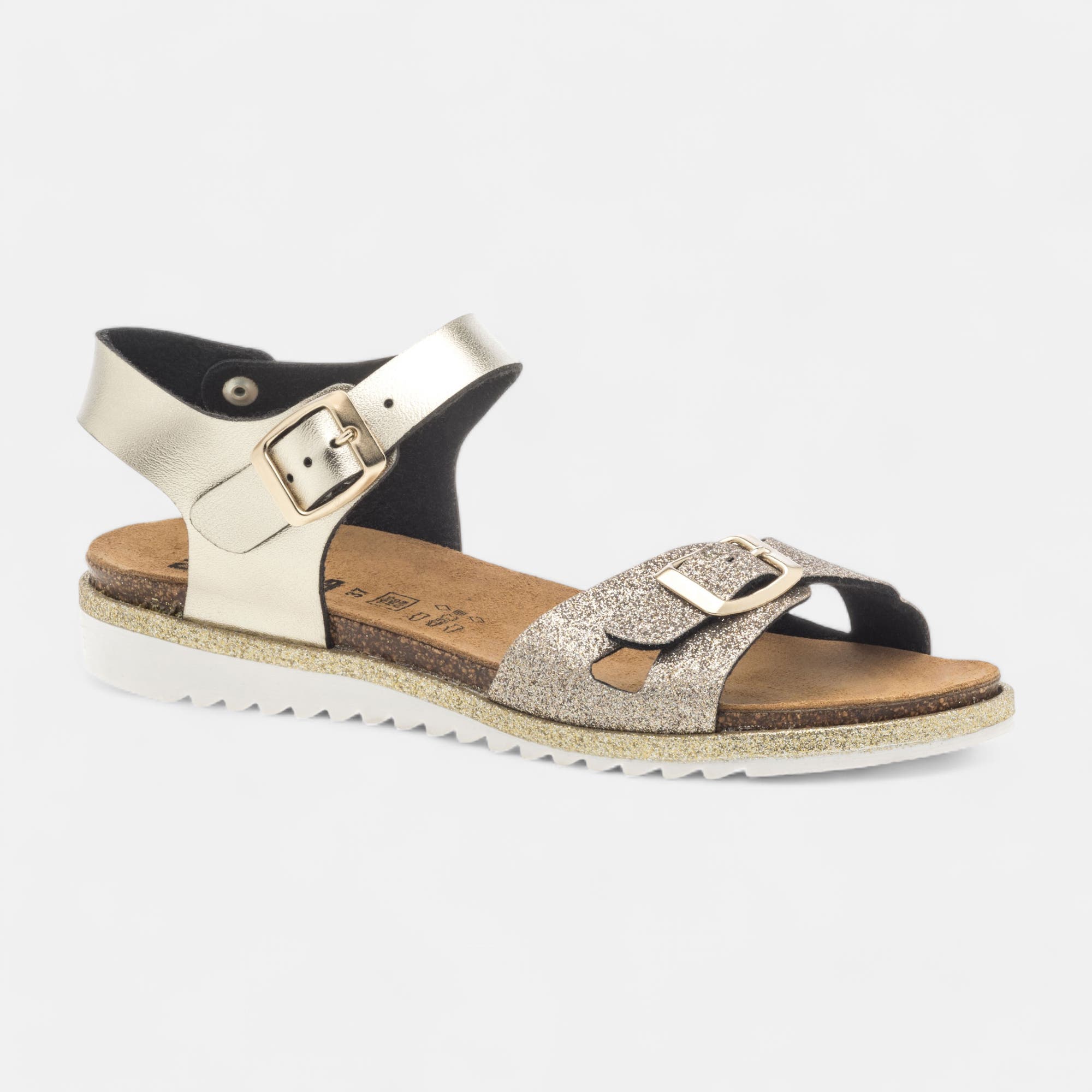 Mules semelle liège Fille or