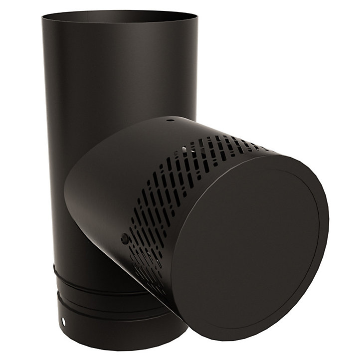 Régulateur de tirage émaillé noir ø150mm Poujoulat