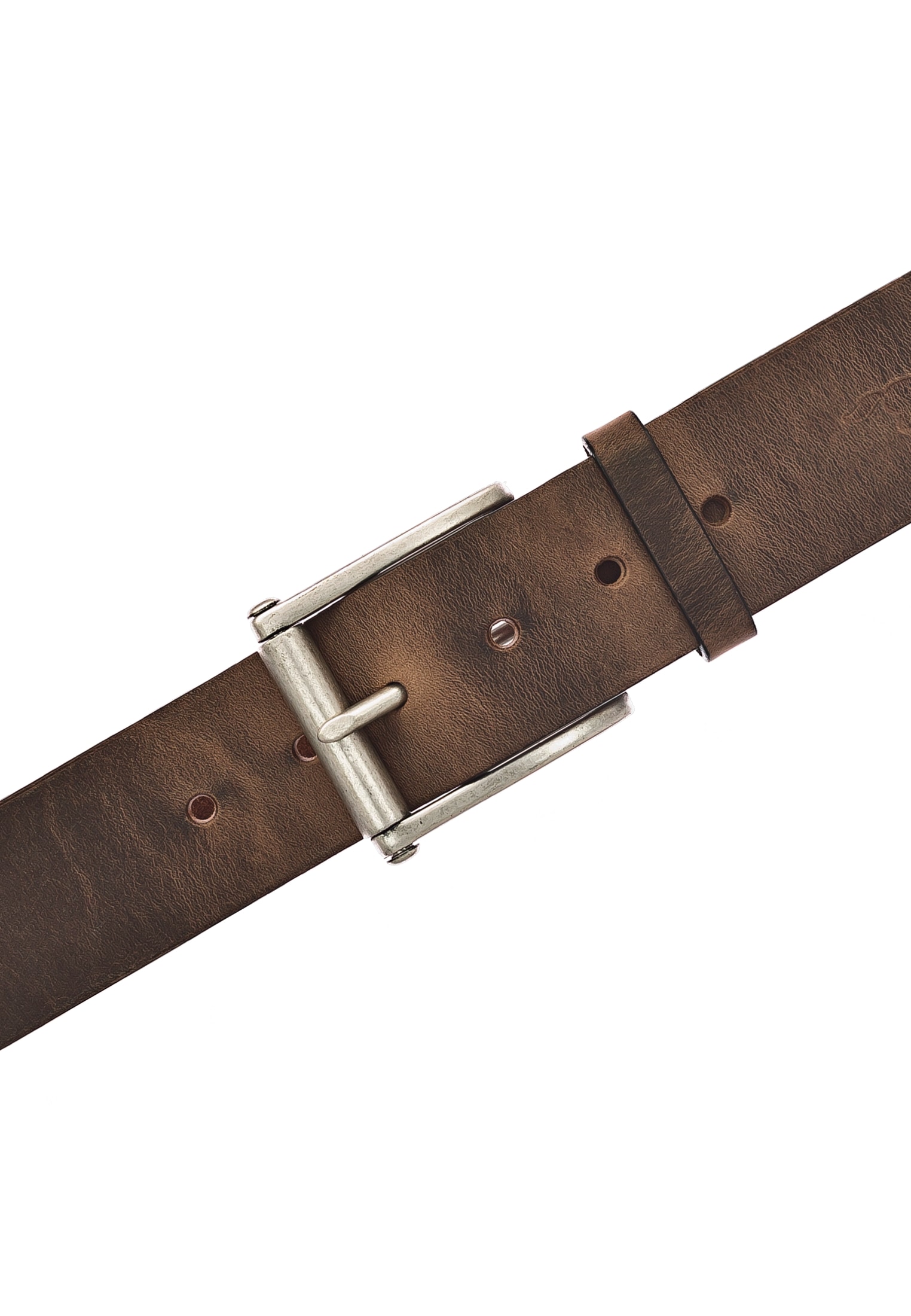 MUSTANG Ledergürtel mit Vintage-Look, Roll-Schliesse, 4,5 cm