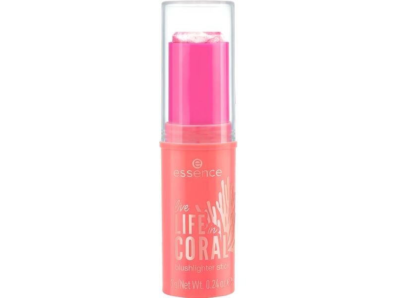 essence Rouge live LIFE in CORAL blush stick 003 Mauvelous Zweifarbiger Blush-Swirl vereint sanftes Pink mit schimmerndem Gold
