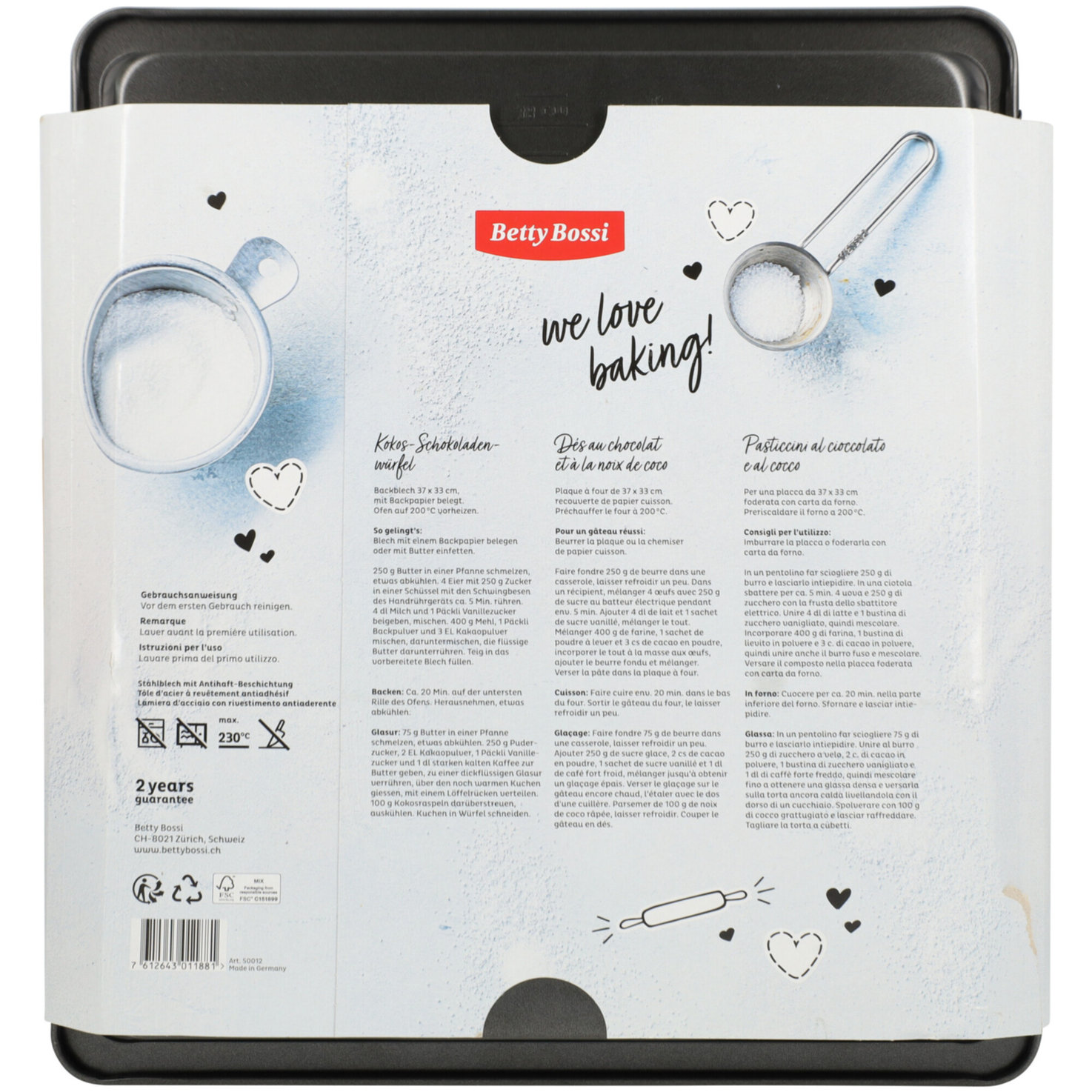 Betty Bossi Backblech ausziehbar 37-52 cm