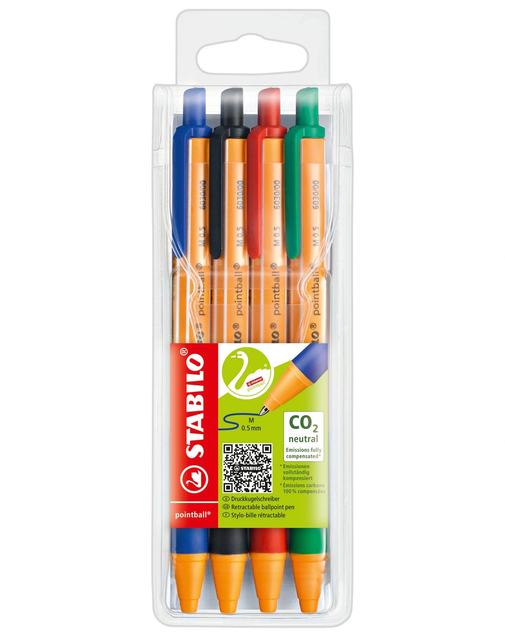 Druck-Kugelschreiber STABILO® pointball 4er-Pack