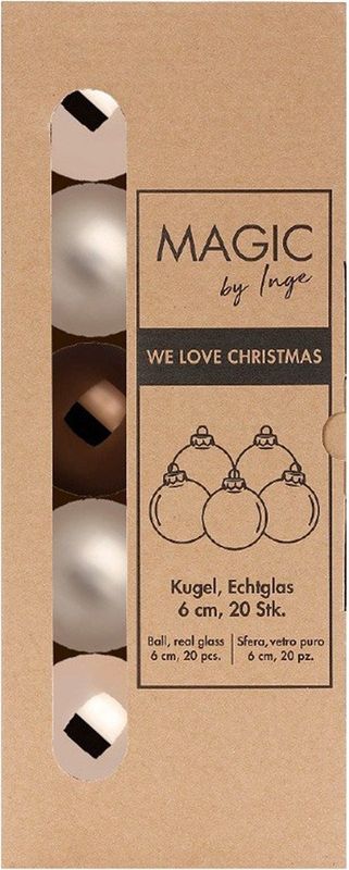 20x stuks glazen kerstballen elegant bruin mix 6 cm glans en mat - Kerstboomversiering/kerstversiering