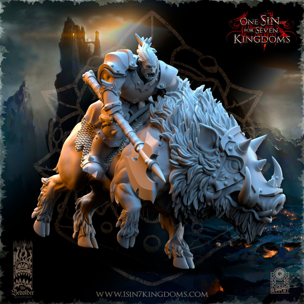 The Beholder Miniatures - Orcs - Chevaucheurs de Sangliers