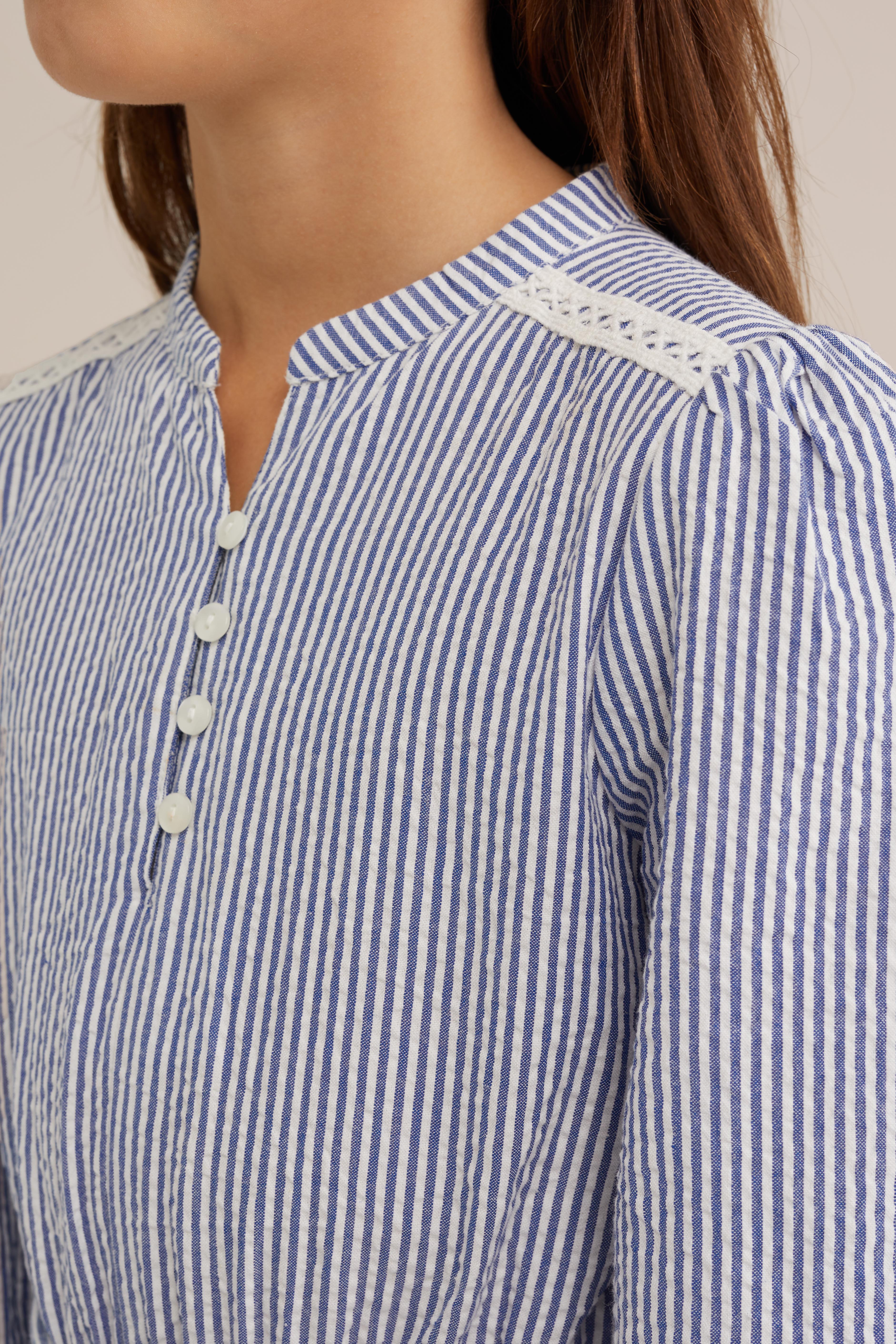 Meisjes jurk met dessin WE Fashion Donkerblauw