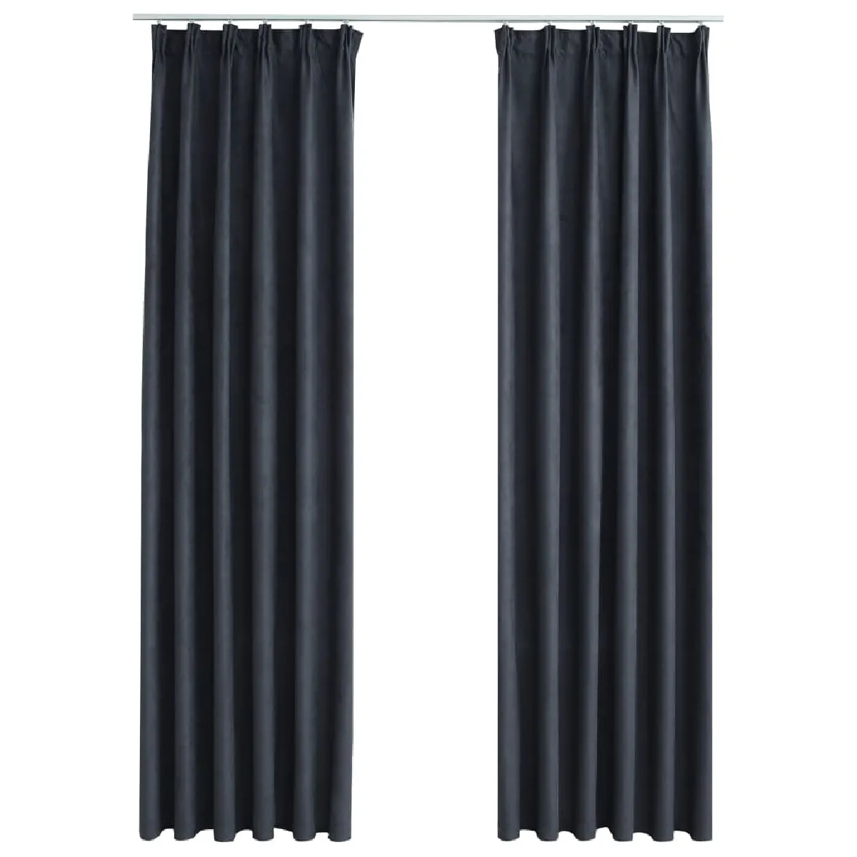 vidaXL Rideaux Occultants Anthracite - 140 x 245 cm