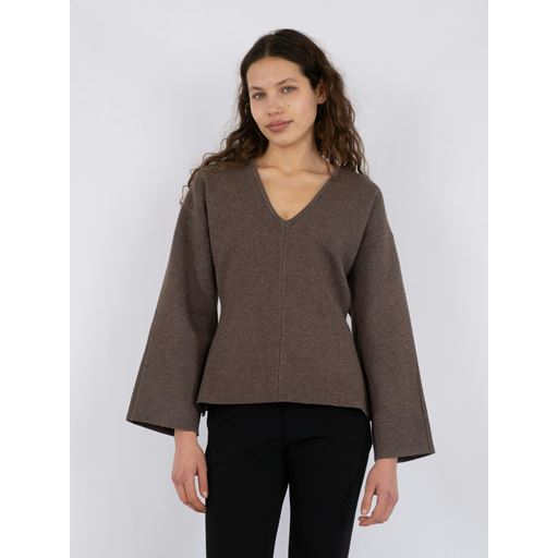 Neo Noir Linda Knit Bluse, Mocca, 42