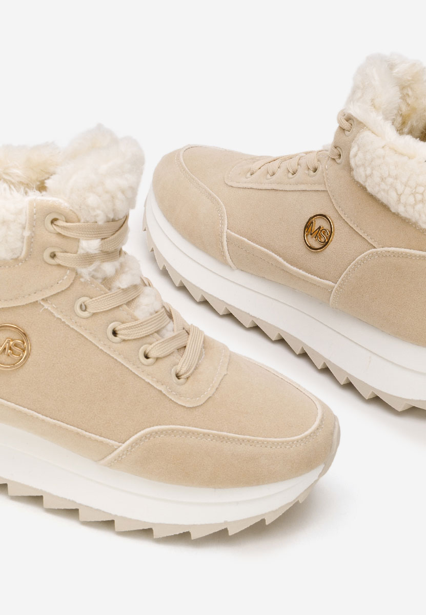 Baskets d'hiver pour femmes beige Avilma V3