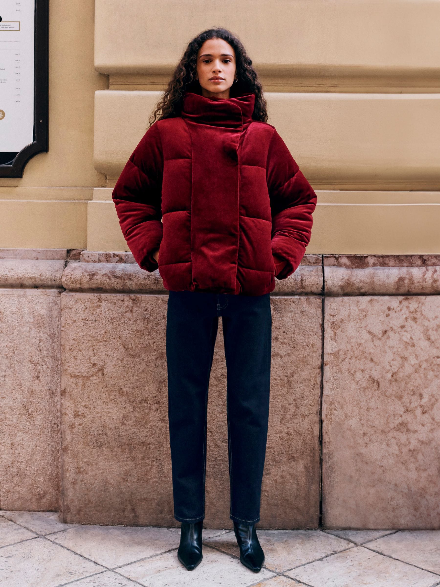 Blauw met wassing - 100% katoenen mom jeans met rechte pijpen