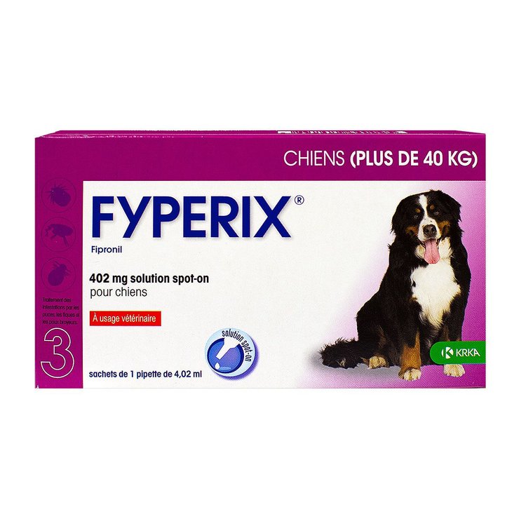 Fyperix chiens +40kg 3 pipettes
