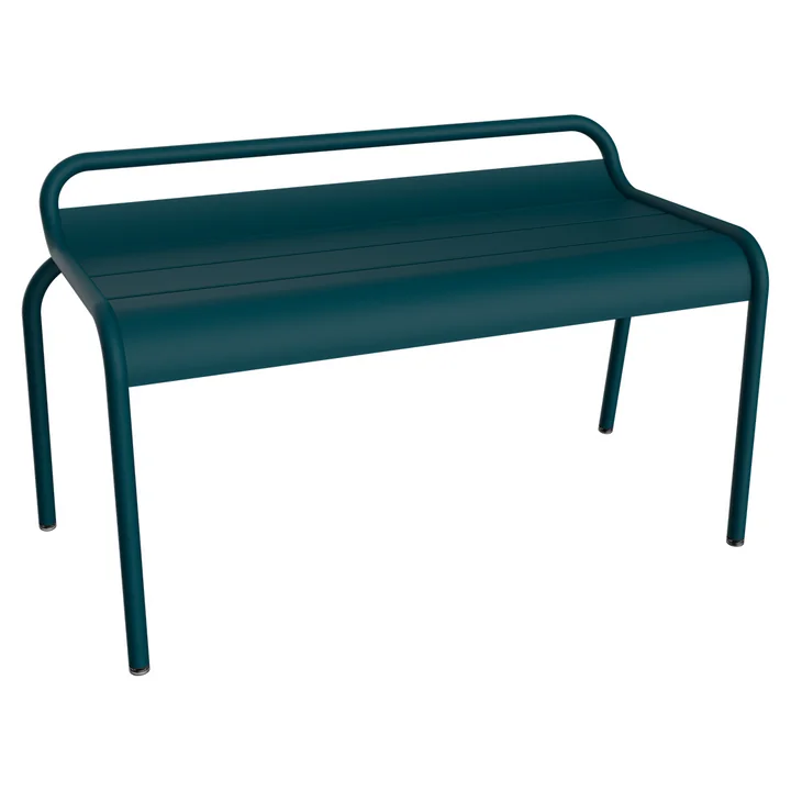 Fermob - Luxembourg Gartenbank ohne Rückenlehne 90 cm, acapulcoblau