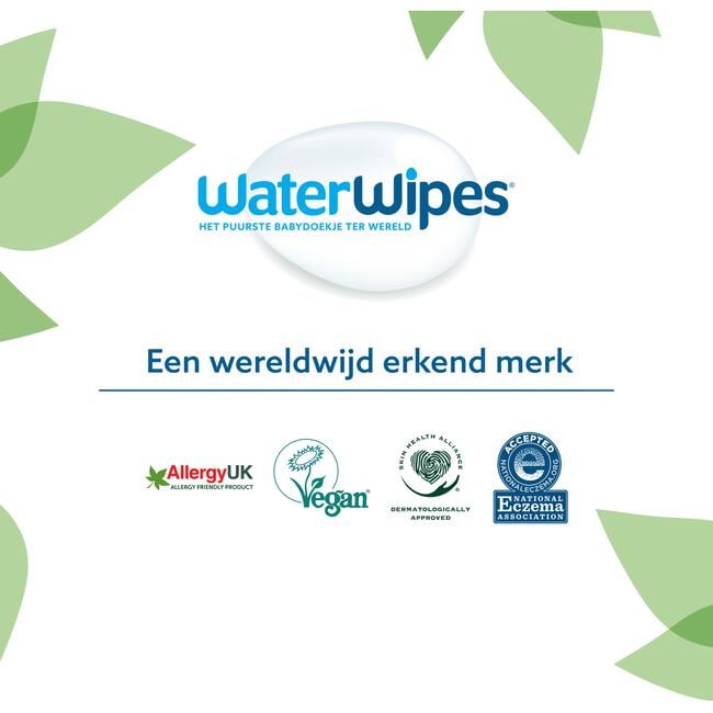 WaterWipes Snoetendoekjes Plasticvrij Gevoelige Huid Voordeeldoos 9x60