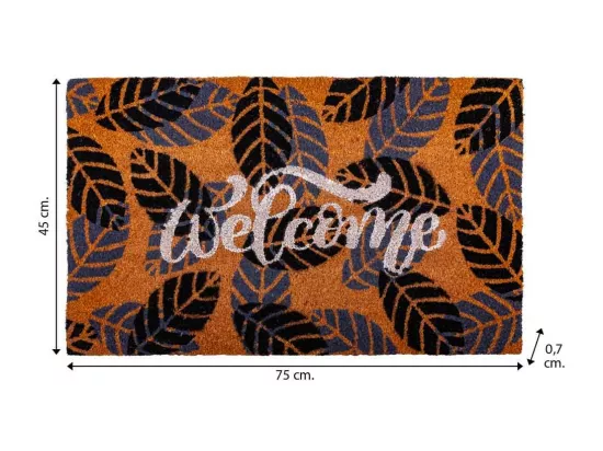Paillasson en coco avec motif imprimé 45x75h