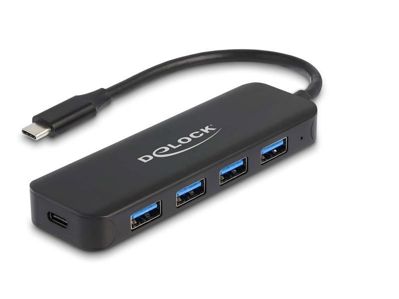 Delock 4x USB Typ-A   1x USB Typ-C Power Delivery Delock USB Type-C Hub 4 Port USB 3.2 Gen 1 mit Power Delivery 85 Watt
