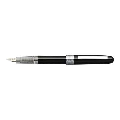 Platinum Plaisir - Stylo plume pointe moyenne - noir
