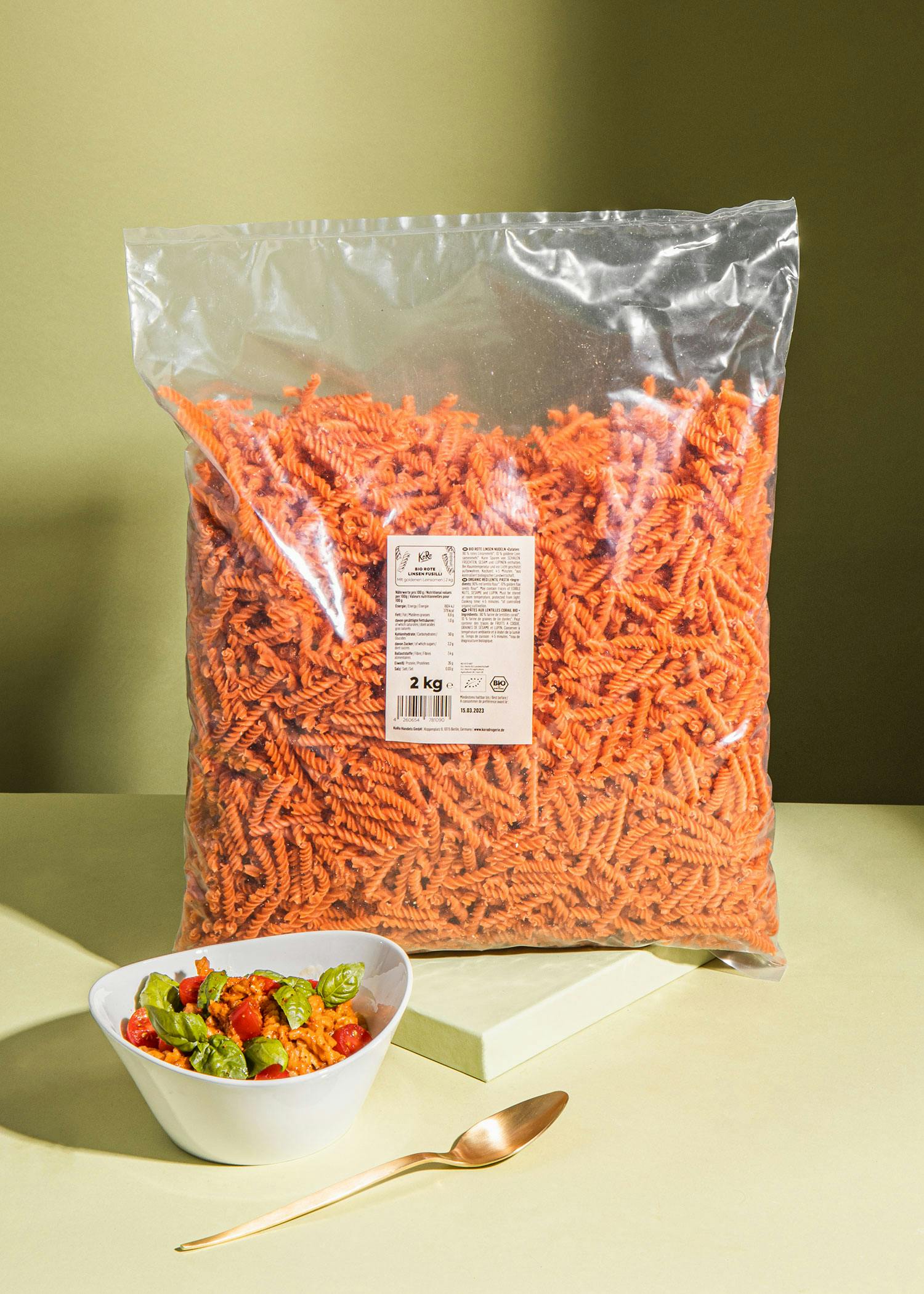 Bio Fusilli aus roten Linsen 2 kg