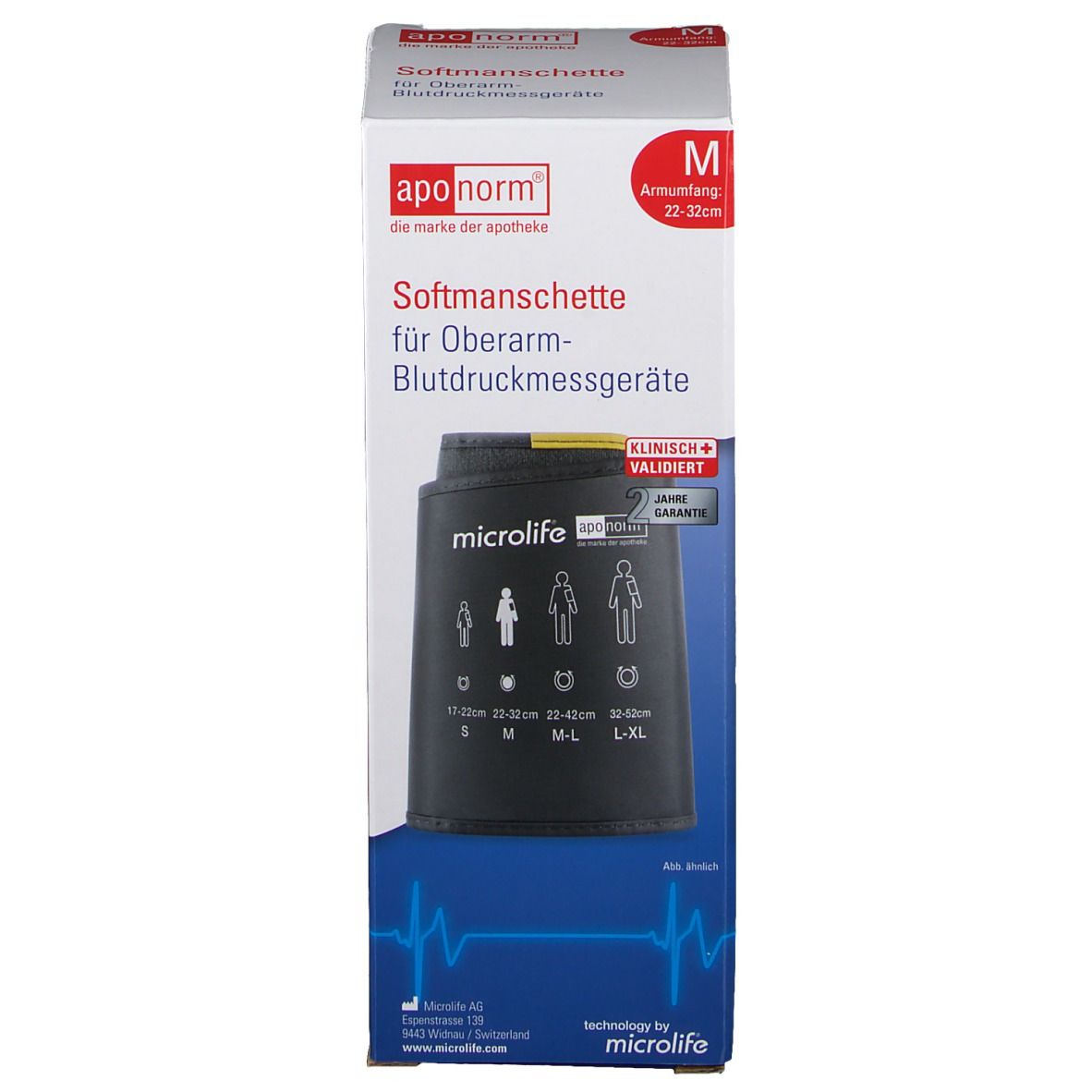 aponorm® Oberarm Softmanschette Gr. M 22-32 cm