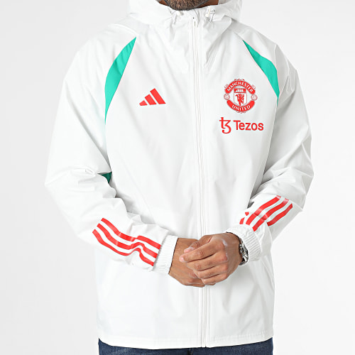 Coupe-Vent Capuche Manchester United IA7297 Blanc