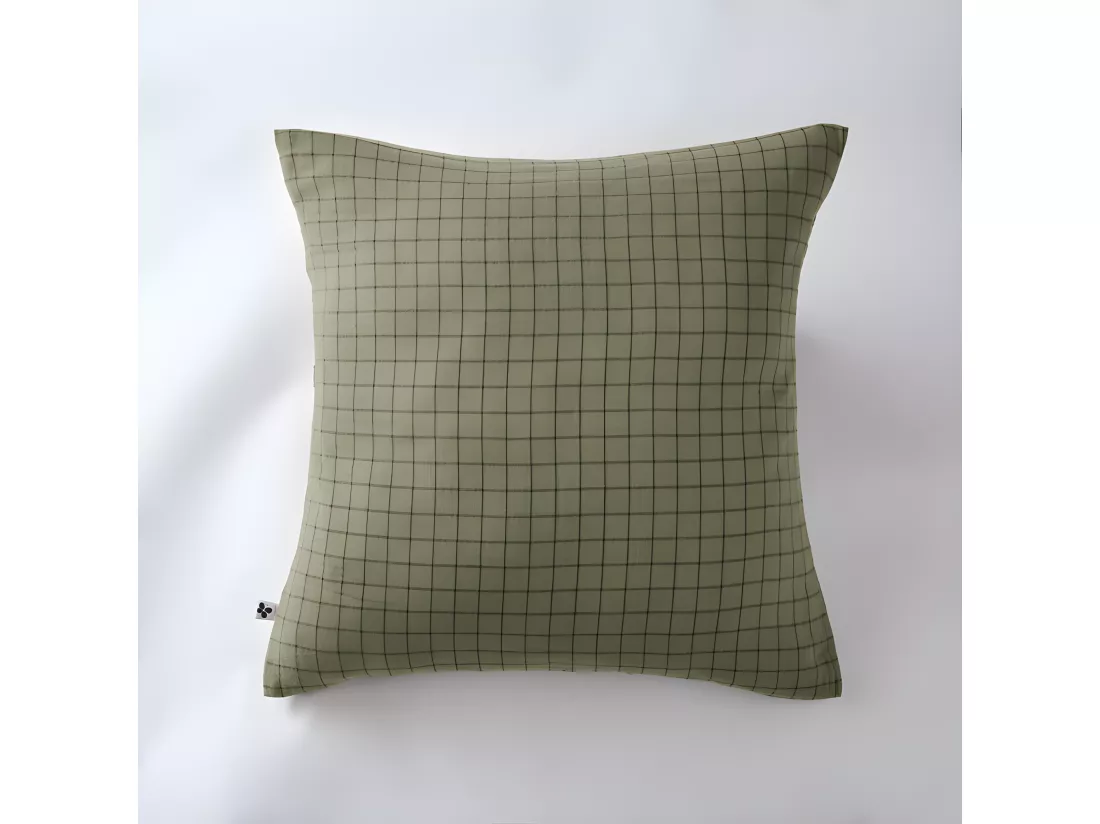 Taie d'oreiller Tissé-teint petits carreaux Déco 