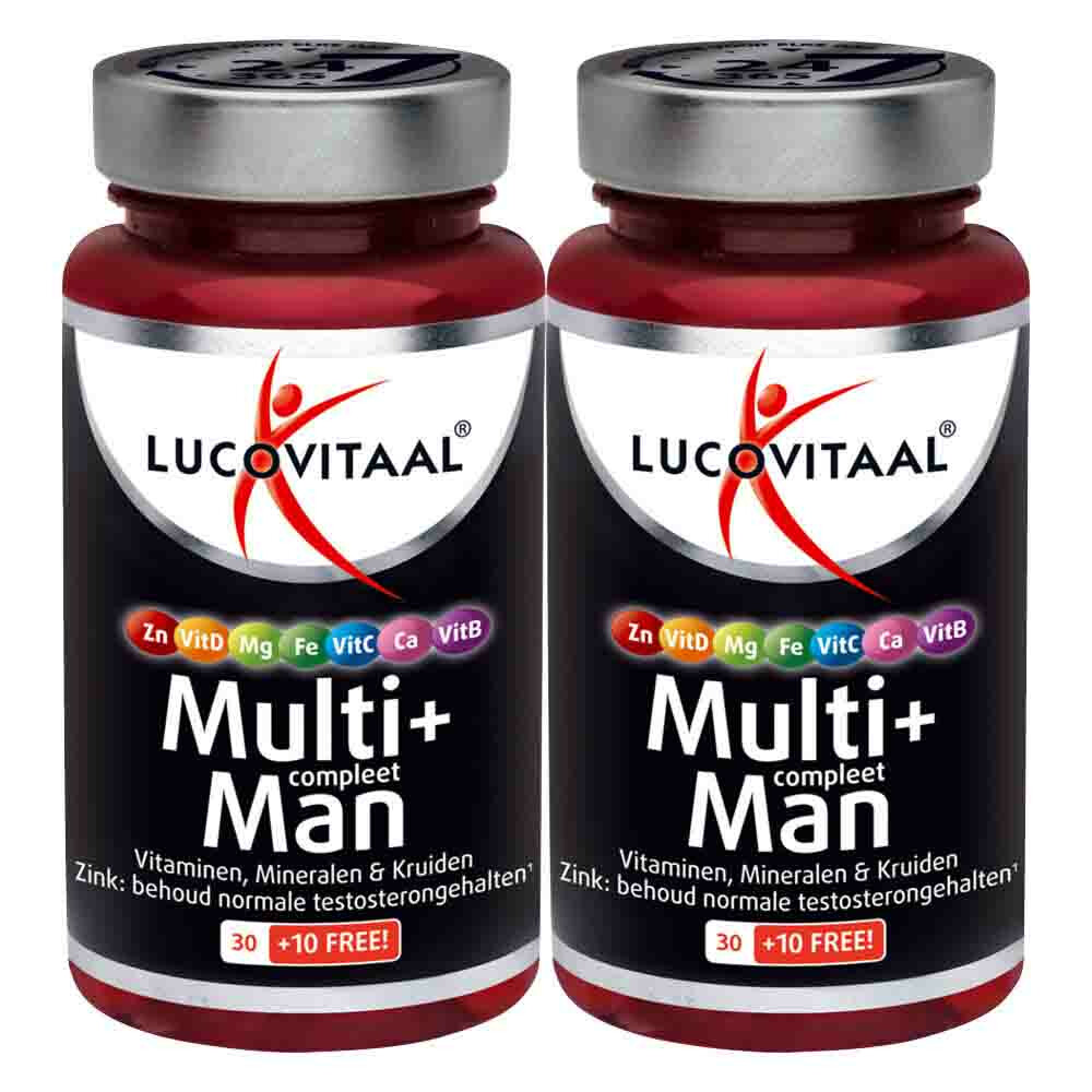 2x Lucovitaal Multi + Compleet Man40 tabletten